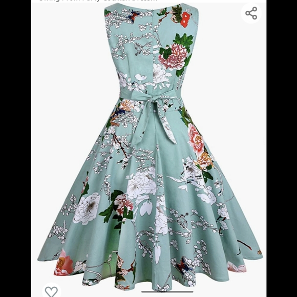 Floral Rockabilly A-Line Dress - Picture 10 of 10